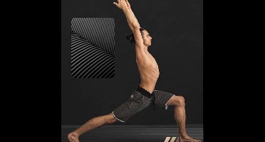 Fitnessmat 200 cm – Antislip, Schokabsorberend en Slijtvast – Zwarte Yogamat van NBR Materiaal – Thuis en Gym Gebruik