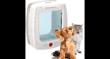 Core® Kattenluik Met Chipherkenning - Kattenluik chip - Kattenluik met Microchip – Wit - 32cm x 27cm x 32cm