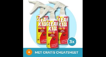 BSI Clean Kill Micro-Fast Spinnen (500 ml) 3-pack - Krachtige Insecticide - Met gratis cheatsheet