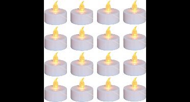 Core® Led theelichtjes bewegend vlam - Led kaarsen 24 stuks - Dinerkaarsen Veilig en Duurzaam - Lichtgeel - 4cm x 5cm x 6cm