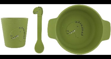 Siliconen eerste maaltijdset voor kinderen - Meneer Dino