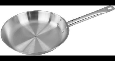 Mega-M Professionele Koekenpan - Ø 26 cm - RVS - Sandwichbodem - Geschikt voor Inductie, Gas en Keramisch - Ergonomische Koude Greep - Vaatwasserbestendig