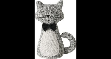 Boltze - Deurstopper - Deurstop - Kat - Poes - Kitty - Zwarte Strik - 28x9cm