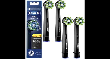 Oral-B CrossAction - Opzetborstels - 4 stuks - Zwart