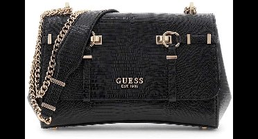 GUESS schoudertas Leona Convertible Xbody Flap Black zwart