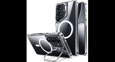 ESR Hoesje Geschikt voor Samsung Galaxy S26 Plus - Classic Hybrid HaloLock - Compatibel met MagSafe / Qi2 en ESR HaloLock - Back Cover met Standaard - Camera Kickstand - Transparant