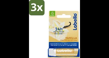 3 x Labello Lippenbalsem Vanilla Buttercream 4.8 gr - Lippenbalsem - Vanille - Hydratatie - Sheaboter - Lippen Verzorging