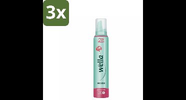 3 x Wella Ultra Sterk Haarmousse 200 ml - Haarmousse - Versteviging - Langdurige Hold - Flexibele Textuur - UV Bescherming