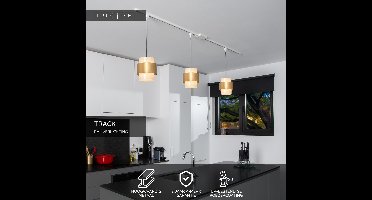Lucide TRACK Hanglampadapter - 1-fase Railsysteem / Railverlichting - Wit (Uitbreiding)