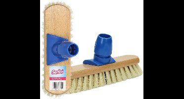 Sorbo Luiwagen/Veger – 22 cm – Houten Bezem met Stevige Fiber Borstels – Voor Binnen- en Buitengebruik