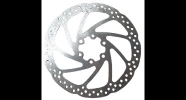 remschijf 160 mm 6-gaats staal zilver