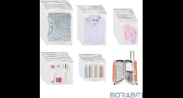 Kledingzakken Set - 30 Stuks - Diverse Maten - Luchtdicht - Ritssluiting