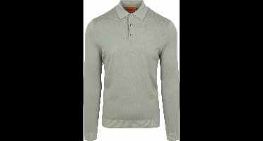 Suitable Compact Cotton Poloshirt Lichtgroen - Maat XL - Heren - Longsleeve polo - Polo shirt Heren met Lange mouwen