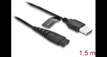 Delock USB Charging Cable 5 V for Electric Shavers compatible with Hatteker RFC-588, RFC-598, RFC-690, RFC-692, RFC-696, RSCX-7568, RSCX-9598 series - shaver charger replacement cable 1.2 m