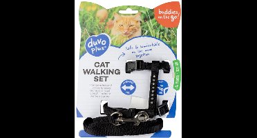 Duvoplus - Uitlaatriem Voor Dieren - Kat - Kat Wandelset Diamanten 20-35cm / 10mm - 125cm Gemengde Kleuren - 1st