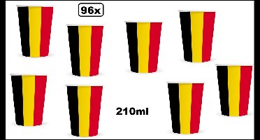 96x Beker Belgie 210ml karton - Belgium sport drinken WK voetbal Landen