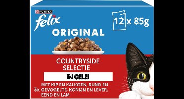 Felix Original in Gelei - Kattenvoer Natvoer - Countryside Selectie - 48 x 85 g