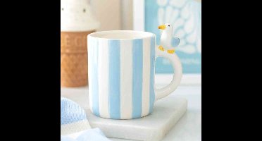 Something Different - Striped Mug with Seagull Mok/beker - Multicolours