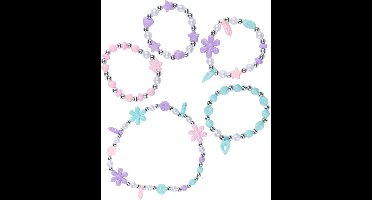 Eddy Toys Armband Maakset voor Kinderen - Sieraden Maakset met Kralen in Roze Paars Blauw - Armbandjes Maken met Elastisch Draad en Vormpjes - Creatieve Kralen Armband Set 10000 stuks