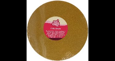 FunCakes Cake Drum Rond - Glanzend Goud - Ø25 cm / 12 mm - Taartonderlegger - Taartkarton