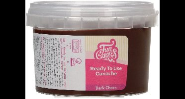 FunCakes Ganache - Ready To Use - Pure Chocolade - 260g - Geschikt voor Cake Topping Drip, Taartvulling