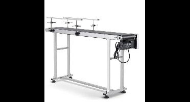 PVC Bandtransporteur – Transportband – Conveyor – Productband – Industriële Transportband – Roestvrij Stalen Frame – Instelbare Snelheid - 59 x 7.8 inch