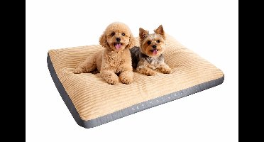 DeMoi Hondenmand | Rechthoek | Superzacht en Warm | XL 78x58x7cm | Khaki