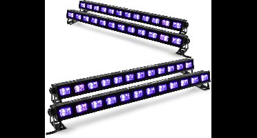 BeamZ set van 4 BUVW123 LED bars met 12 UV / warm white LED's - 40W