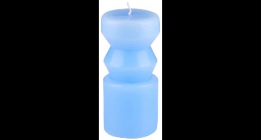 Arti Casa Kaarsen Set van 3 - Decoratieve Kaarsen met Modern Design - Ø6,5 x 14 cm - Blauw Grijs