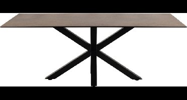 Eettafel Rechthoek 200cm - Bruin Keramiek - 6-8 Personen - Axel - Giga Living