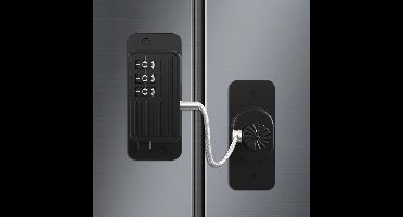 Robuust combinatieslot voor koelkasten - Kastsloten, kleefsloten voor koelkasten, kasten, laden, ramen en kasten (zwart, 1 stuk)