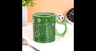 Voetbal Mok met Spinner Handvat – Keramiek – 350 ml