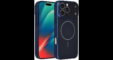 AG Matte Glass iPhone 16 Pro Max Backcover hoesje - Magsafe full protection cover - Blauw