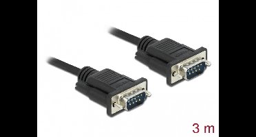 Seriële kabel RS-232 D-SUB 9 mannelijk tot man met smalle plugbehuizing 3 m