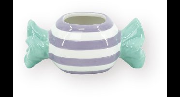 Housevitamin Plantenpot Snoepje – Dolomiet – Groen & Lila – 17x8x8 cm – Waterdicht – Design Bloempot – Eyecatcher