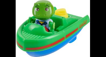 Aquaplay - waterbaanaccessoire - sportboot met kikker - badspeelgoed - groen