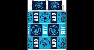 Manchester City Dekbedovertrek - 200 x 200 cm. - Tweepersoons - Dubbelzijdig