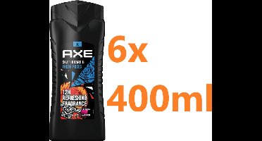 Axe Douchegel Skateboard Fresh Rose - 6x 400ml - Voordeelverpakking