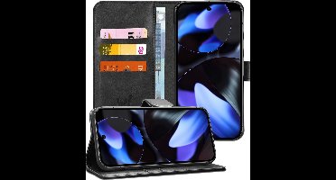 Hoesje geschikt voor Google Pixel 9 / 9 Pro / 10 / 10 Pro - Portemonnee Book Case Zwart