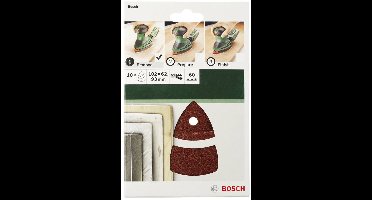 Bosch schuurbladset voor multischuurmachines - 10 delig - 102 x 62 mm - korrel 240