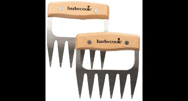 Barbecook vleesklauwen RVS met houten handvat