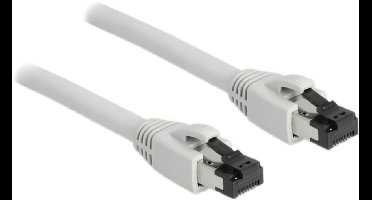 Delock RJ45 Network Cable Cat.8.1 S/FTP 0.5 m up to 40 Gbps grey