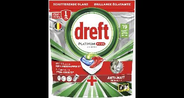 Dreft Vaatwastabletten Platinum Plus All In One - 19 stuks