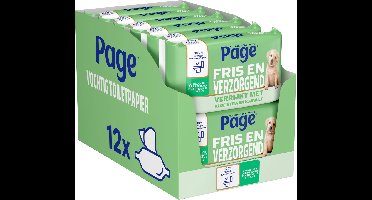 Page® vochtig toiletpapier - Fris en Verzorgend (Aloë Vera) - met Aloë Vera en Kamille - 456 velletjes - 12 x 38 stuks - Voordeelverpakking