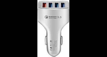 DrPhone QC5 Pro - 4 Poorten USB Lader - 12V/24V - Qualcomm 3.0 - 4 Poorten Auto lader – Auto Oplader - Voor Tablets / Smartphones - Wit