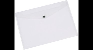 Q-CONNECT documentenmap, A4, transparante PP, drukknopsluiting