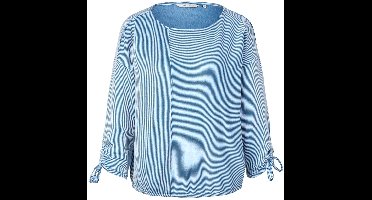 Tom Tailor Structured Stripe T-shirt Blauw M Vrouw