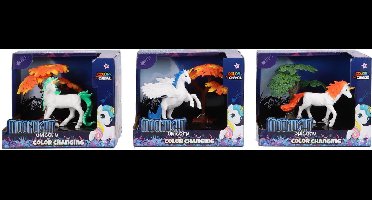Moonlight unicorn speelgoed kleurverandering met boom - magisch spel.