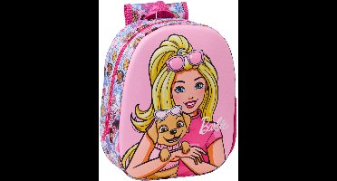 Kinderrugzak Barbie Roze 27 x 33 x 10 cm 3D