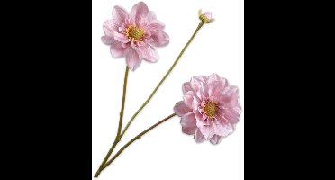 Silk-ka Kunstbloem-Zijden Bloem-Kunsttak Dahlia Steel Roze 75cm